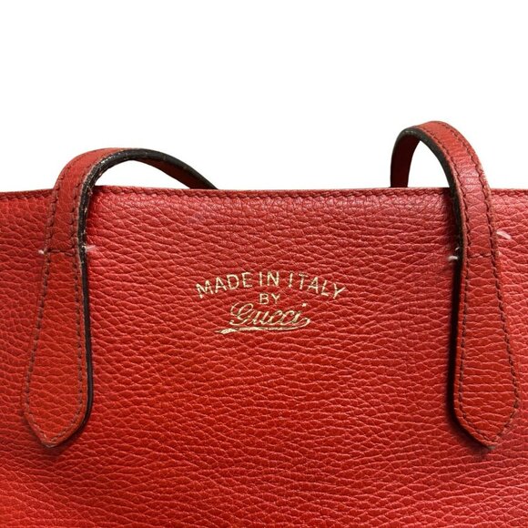 Authentic Gucci “Swing” Leather Tote – Designer Shoulder Bag - Picture 2 of 10